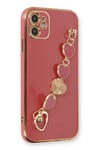 Mey İthalat®  iPhone 12 Kılıf Esila Silikon - Kırmızı