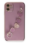 Mey İthalat®  iPhone 12 Kılıf Esila Silikon - Mor