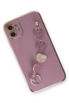 Mey İthalat®  iPhone 12 Kılıf Esila Silikon - Mor