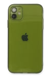 Mey İthalat®  iPhone 12 Kılıf Fly Lens Silikon - Yeşil