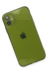 Mey İthalat®  iPhone 12 Kılıf Fly Lens Silikon - Yeşil
