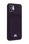 Mey İthalat®  iPhone 12 Kılıf Kelvin Kartvizitli Silikon - Derin Mor