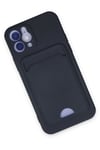 Mey İthalat®  iPhone 12 Kılıf Kelvin Kartvizitli Silikon - Lacivert