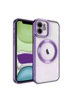 Mey İthalat®  iPhone 12 Kılıf Kross Magneticsafe Kapak - Mor