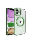Mey İthalat®  iPhone 12 Kılıf Kross Magneticsafe Kapak - Koyu Yeşil