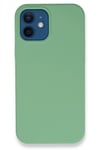 Mey İthalat®  iPhone 12 Kılıf Lansman Legant Silikon - Yeşil