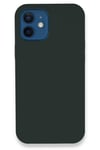 Mey İthalat®  iPhone 12 Kılıf Lansman Legant Silikon - Koyu Yeşil