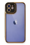Mey İthalat®  iPhone 12 Kılıf Liva Lens Silikon - Siyah