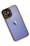 Mey İthalat®  iPhone 12 Kılıf Liva Lens Silikon - Siyah