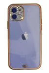Mey İthalat®  iPhone 12 Kılıf Liva Taşlı Silikon - Pembe