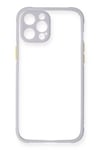 Mey İthalat®  iPhone 12 Kılıf Miami Şeffaf Silikon - Lila