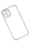 Mey İthalat®  iPhone 12 Kılıf Miami Şeffaf Silikon - Lila