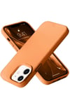 Mey İthalat®  iPhone 12 Kılıf Nano içi Kadife Silikon - Turuncu