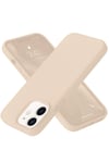 Mey İthalat®  iPhone 12 Kılıf Nano içi Kadife Silikon - Pudra