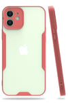 Mey İthalat®  iPhone 12 Kılıf Platin Silikon - Pembe
