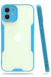 Mey İthalat®  iPhone 12 Kılıf Platin Silikon - Mavi