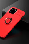 Mey İthalat®  iPhone 12 Kılıf Range Yüzüklü Silikon - Kırmızı