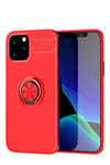 Mey İthalat®  iPhone 12 Kılıf Range Yüzüklü Silikon - Kırmızı