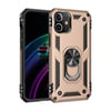 Mey İthalat®  iPhone 12 Kılıf Sofya Yüzüklü Silikon Kapak - Gold