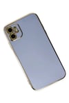 Mey İthalat®  iPhone 12 Kılıf Volet Silikon - Mavi