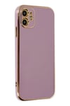 Mey İthalat®  iPhone 12 Kılıf Volet Silikon - Mor