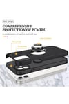 Mey İthalat®  iPhone 12 Mini Kılıf Elit Yüzüklü Kapak - Siyah