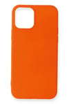 Mey İthalat®  iPhone 12 Mini Kılıf First Silikon - Turuncu