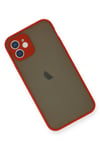 Mey İthalat®  iPhone 12 Mini Kılıf Montreal Silikon Kapak - Kırmızı