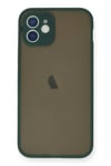 Mey İthalat®  iPhone 12 Mini Kılıf Montreal Silikon Kapak - Yeşil