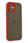 Mey İthalat®  iPhone 12 Mini Kılıf Montreal Silikon Kapak - Kırmızı