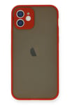Mey İthalat®  iPhone 12 Mini Kılıf Montreal Silikon Kapak - Kırmızı