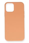 Mey İthalat®  iPhone 12 Mini Kılıf Nano içi Kadife Silikon - Turuncu