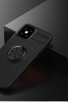 Mey İthalat®  iPhone 12 Mini Kılıf Range Yüzüklü Silikon - Siyah