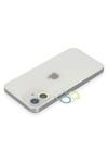 Mey İthalat®  iPhone 12 Mini Renkli Kamera Lens Koruma Cam - Sarı-Mavi