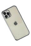 Mey İthalat®  iPhone 12 Pro Kılıf  Lensli Silikon - Lacivert