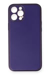 Mey İthalat®  iPhone 12 Pro Kılıf Coco Deri Silikon Kapak - Mor