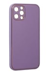 Mey İthalat®  iPhone 12 Pro Kılıf Coco Deri Silikon Kapak - Lila