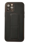Mey İthalat®  iPhone 12 Pro Kılıf Coco Deri Standlı Kapak - Siyah