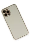 Mey İthalat®  iPhone 12 Pro Kılıf Coco Deri Silikon Kapak - Beyaz