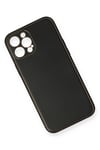 Mey İthalat®  iPhone 12 Pro Kılıf Coco Deri Silikon Kapak - Siyah
