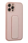 Mey İthalat®  iPhone 12 Pro Kılıf Coco Deri Standlı Kapak - Pembe