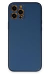 Mey İthalat®  iPhone 12 Pro Kılıf Coco Deri Silikon Kapak - Açık Mavi