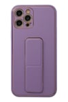 Mey İthalat®  iPhone 12 Pro Kılıf Coco Deri Standlı Kapak - Lila