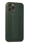 Mey İthalat®  iPhone 12 Pro Kılıf Coco Deri Standlı Kapak - Yeşil