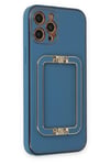 Mey İthalat®  iPhone 12 Pro Kılıf Coco Elit Kapak - Mavi