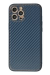 Mey İthalat®  iPhone 12 Pro Kılıf Coco Karbon Silikon - Mavi
