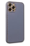 Mey İthalat®  iPhone 12 Pro Kılıf Coco Karbon Silikon - Gri