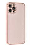 Mey İthalat®  iPhone 12 Pro Kılıf Coco Karbon Silikon - Pembe