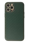 Mey İthalat®  iPhone 12 Pro Kılıf Coco Karbon Silikon - Yeşil