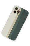 Mey İthalat®  iPhone 12 Pro Kılıf Ebruli Lansman Silikon - Beyaz-Gri
